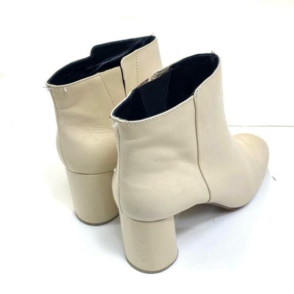Rachel Comey Leather Ankle Block Heel Boots In Cream Size 8 - Picture 7 of 12